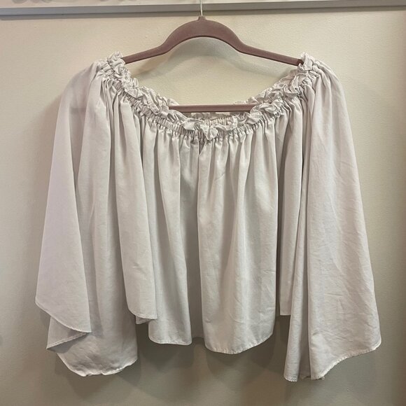 White Crop Off-the-shoulder Top (XS/AUS 6) - Picture 1 of 3